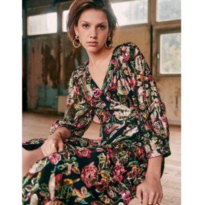 SEZANE - ORCHIDÉE DRESS - SIZE 6- Imprimé Mille et une Nuit